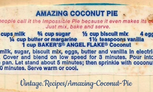 Amazing Coconut Pie