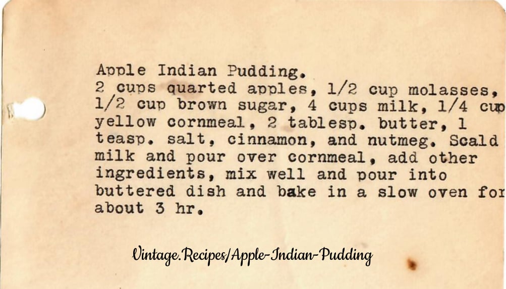 Apple Indian Pudding