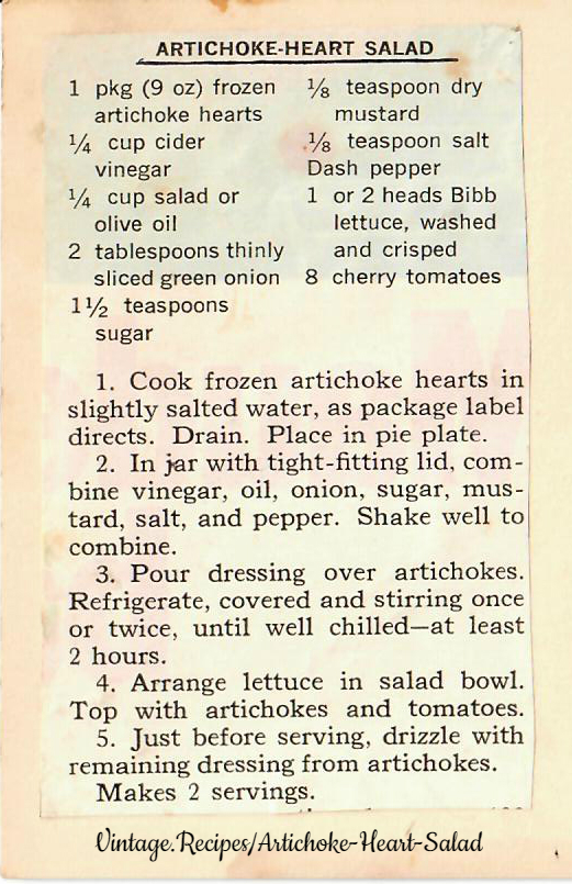 Artichoke-Heart Salad - vintage.recipes