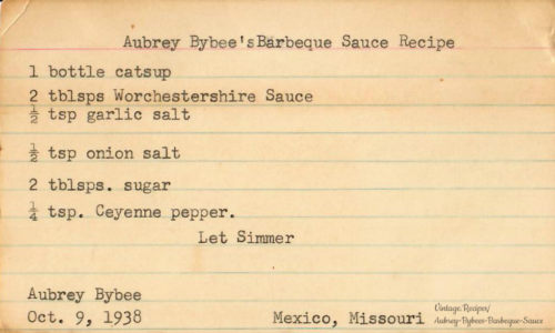 Aubrey Bybee's Barbeque Sauce