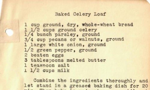 Baked Celery Loaf
