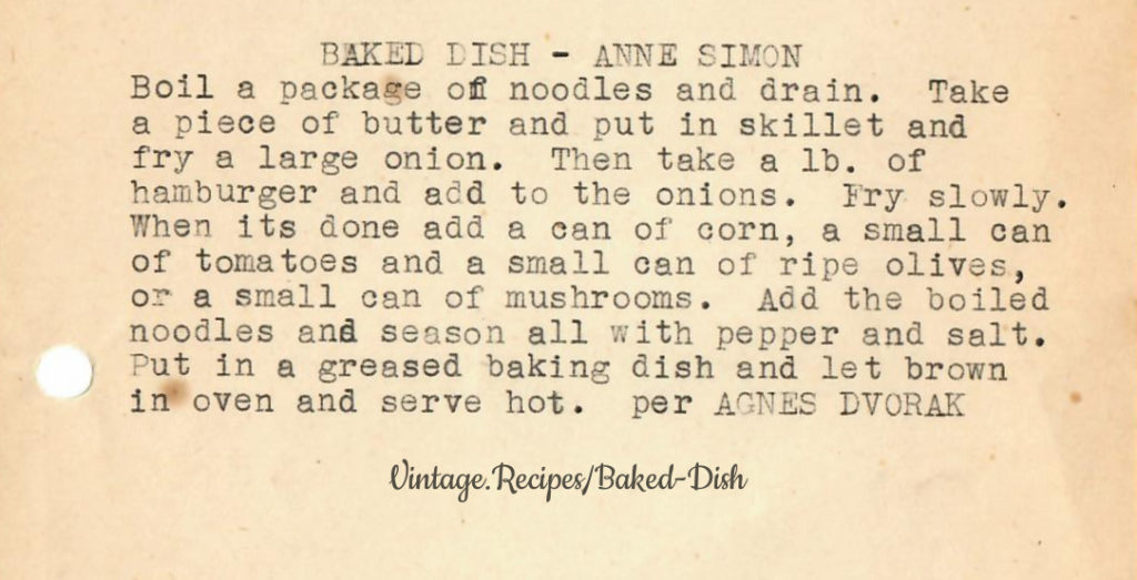 Baked Dish - Anne Simon