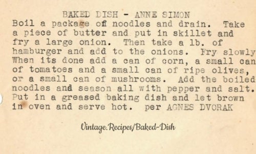 Baked Dish - Anne Simon