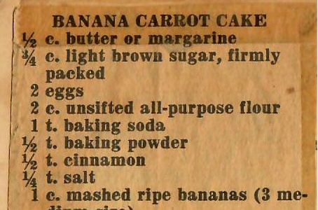 Banana Carrot Cake