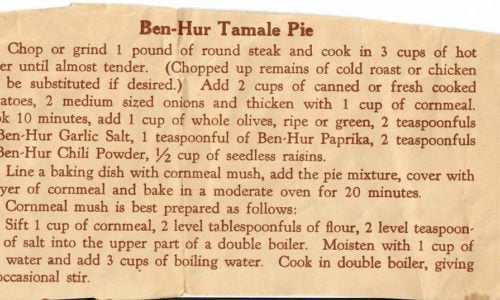 Ben-Hur Tamale Pie