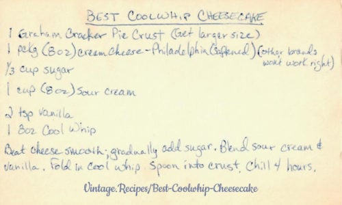 Best Cool Whip Cheesecake