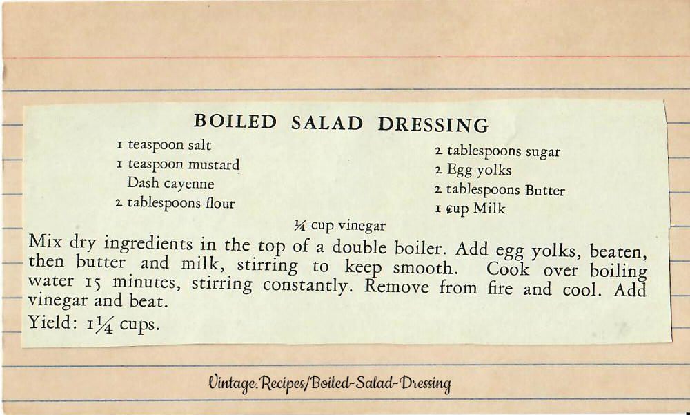 Boiled Salad Dressing