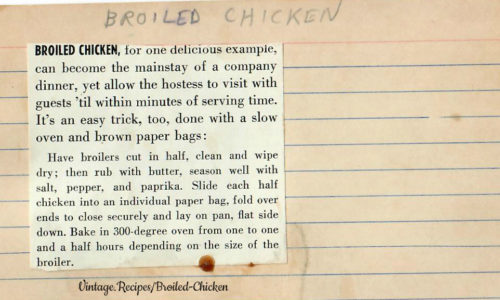 Broiled Chicken in a Brown Paper Bag