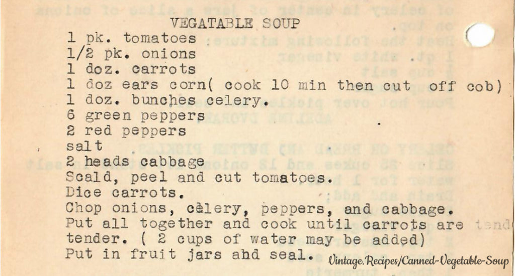 Canned Vegetable Soup