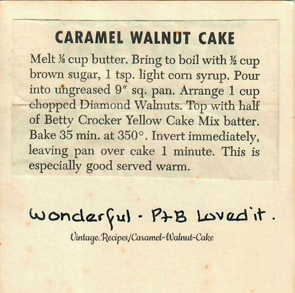 Caramel Walnut Cake