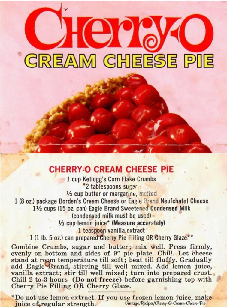 Cherry-O Cream Cheese Pie
