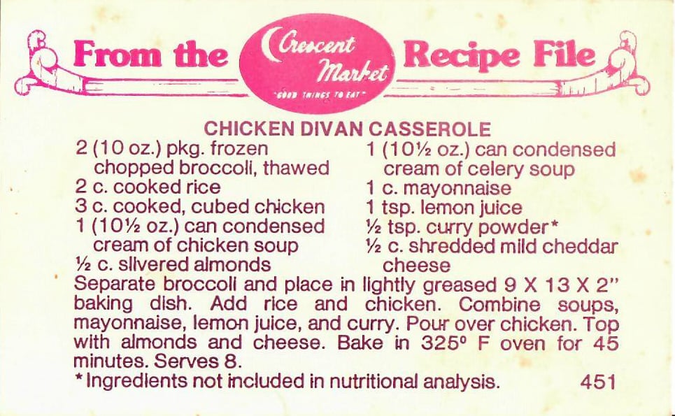 Chicken Divan Casserole