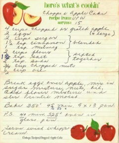 Chopped Apple Cake - vintage.recipes