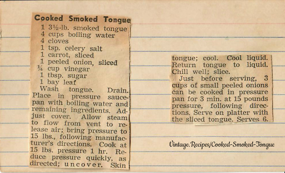 Cooked Smoked Tongue