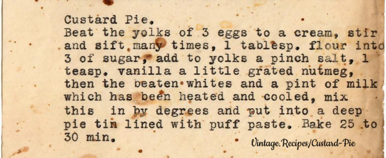Custard Pie - vintage.recipes