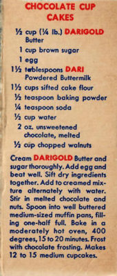 DARIGOLD Chocolate Cup Cakes - vintage.recipes