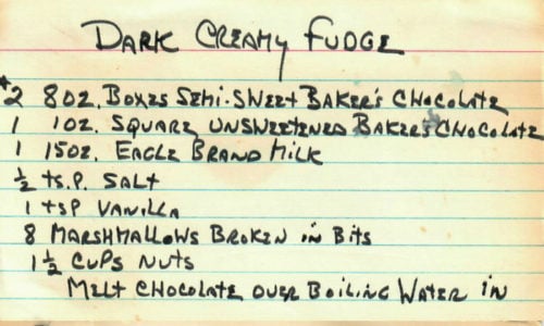 Dark Creamy Fudge