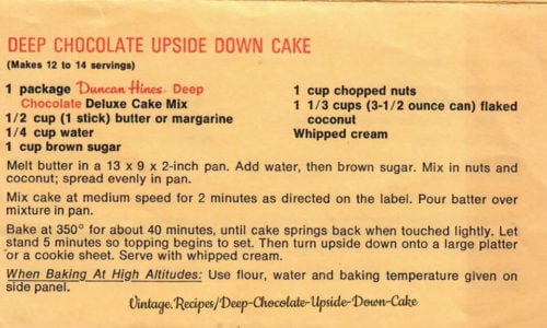 Deep Chocolate Upside Down Cake