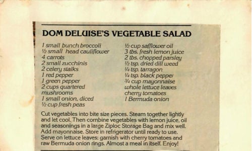 Dom Deluise's Vegetable Salad