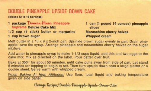Double Pineapple Upside Down Cake