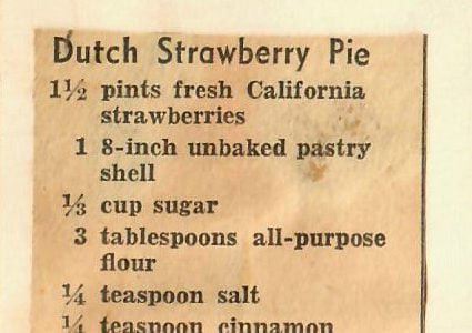 Dutch Strawberry Pie