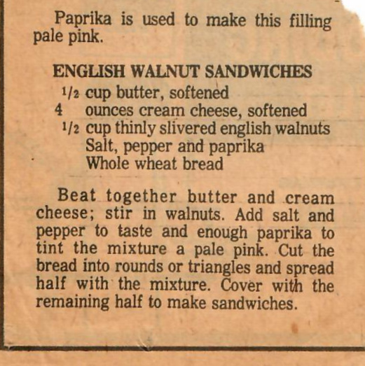 English Walnut Sandwiches