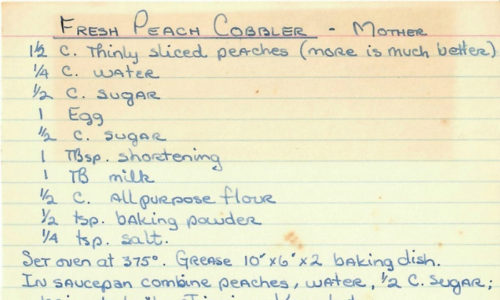 Mother's Fresh Peach Cobbler
