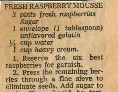Fresh Raspberry Mousse