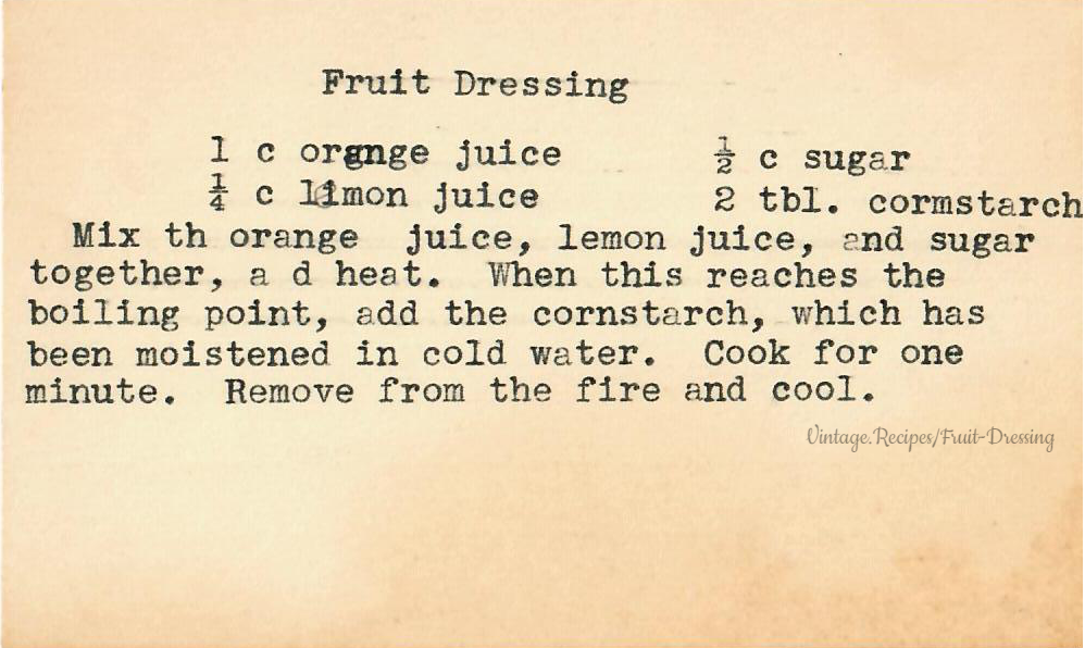 Fruit Dressing