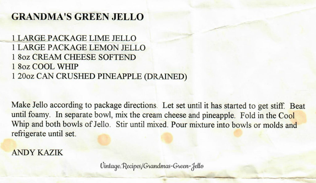 Grandma's Green Jell-O