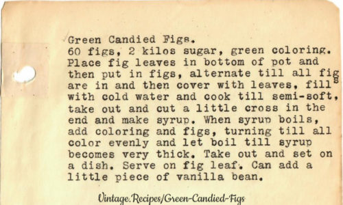 Green Candied Figs