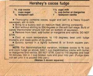 Hershey's Cocoa Fudge