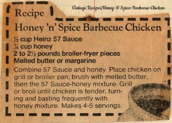 Honey 'N Spice Barbecue Chicken