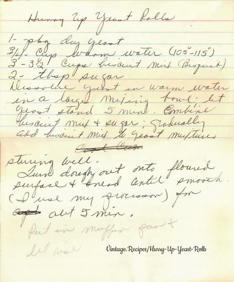 Hurry Up Yeast Rolls - vintage.recipes