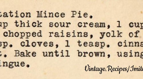 Imitation Mince Pie