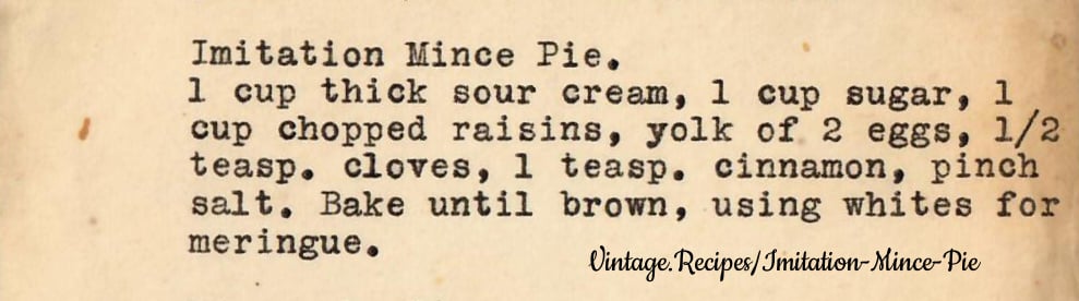 Imitation Mince Pie