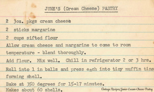 June's Cream Cheese Pastry Shells