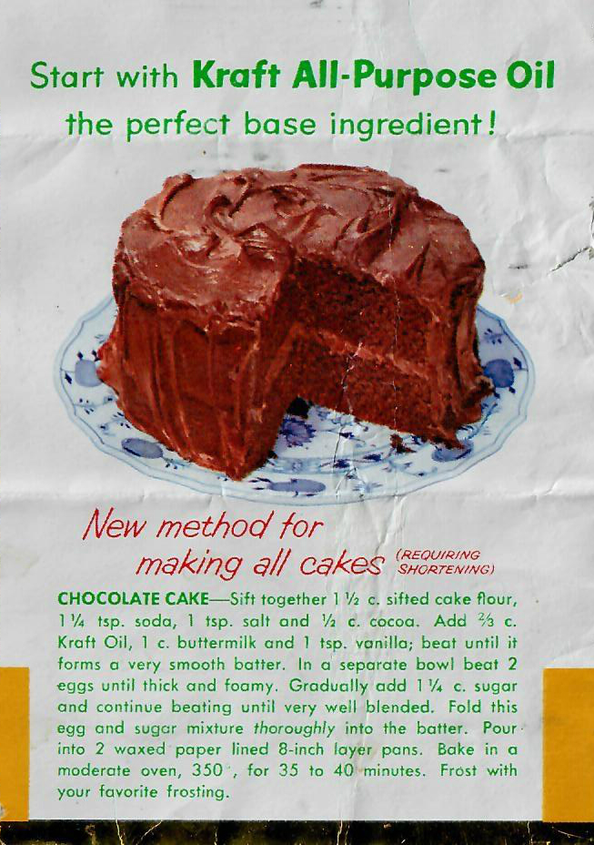 KRAFT Oil Chocolate Cake