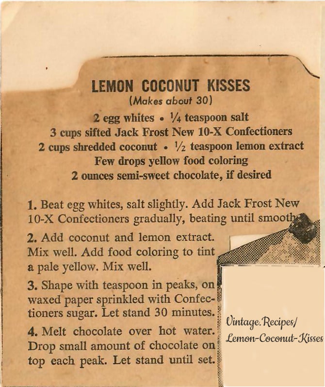 Lemon Coconut Kisses