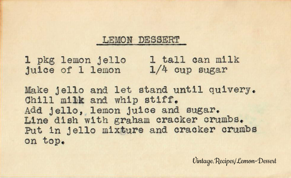 Lemon Dessert