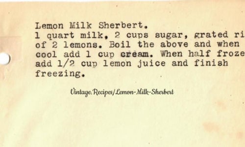 Lemon Milk Sherbert