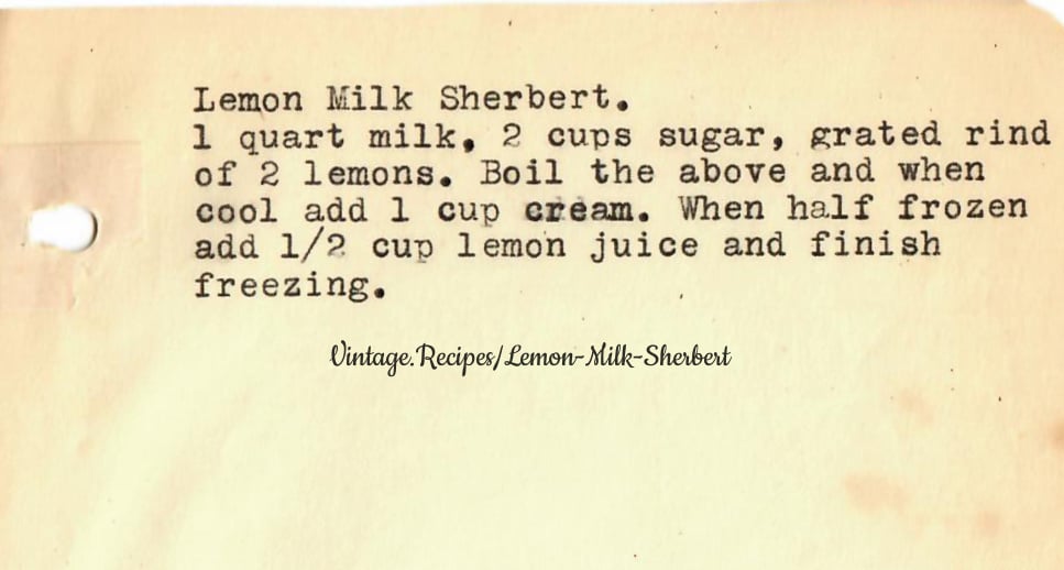 Lemon Milk Sherbert