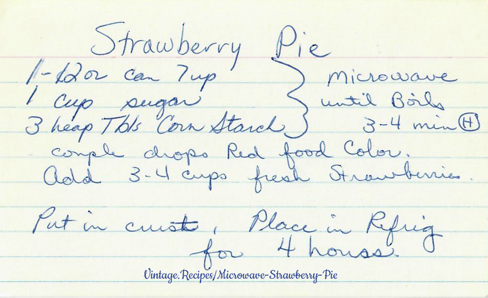Microwave Strawberry Pie