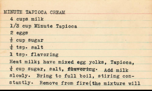 Minute Tapioca Cream