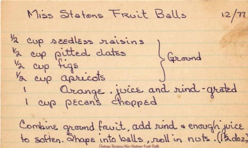 Miss Staton's Fruit Balls