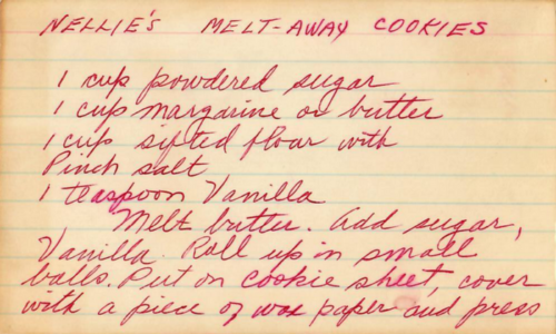 Nellie's Melt-Away Cookies