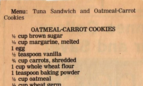 Oatmeal-Carrot Cookies