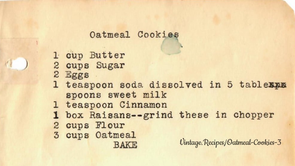 Oatmeal Cookies - Verdin