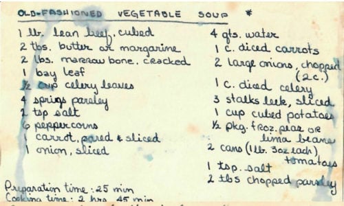Old Fashioned Vegetable Soup