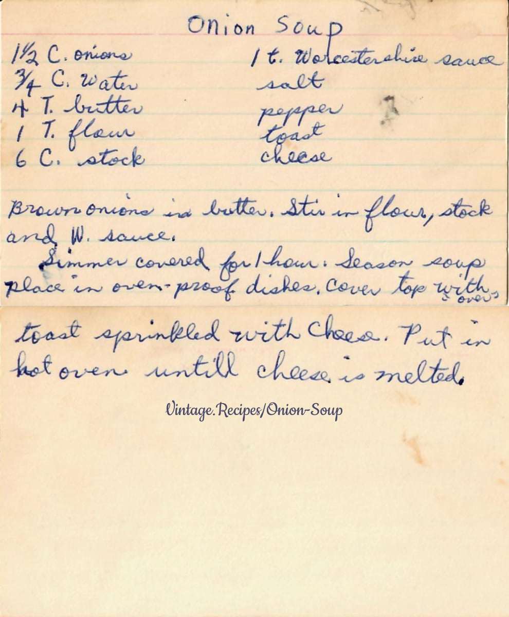 Onion Soup - vintage.recipes